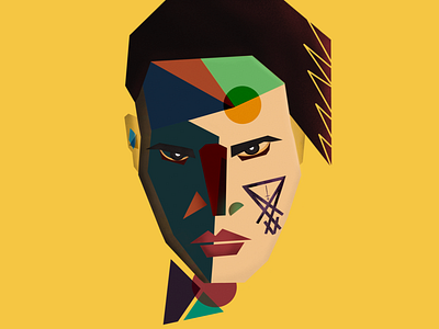 Marilyn Manson abstract abstract portret abstract shapes colorful design geometric illustration inspiration marilyn manson nortafea portrait shapes