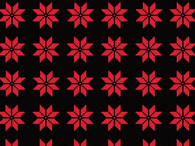 Red flowers ethnic pattern