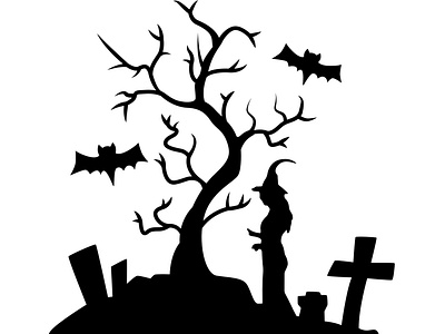 spooky cemetery clipart