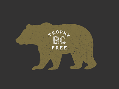 Trophy Free BC bear branding conservation environment grizzly illustration lettering logo typography