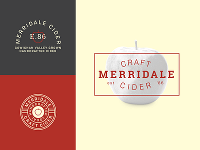Merridale II apple branding cider illustration logo mark type typography