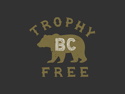 Trophy Free II bear branding design environment grizzly illustration lettering logo mark typography