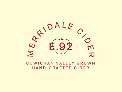 Merridale III apple branding cider design icon illustration logo mark type typography