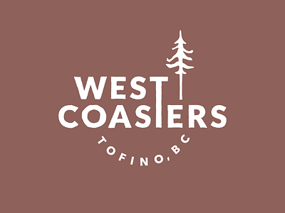 West Coasters Logo branding illustration lettering logo tofino tree typography west coast