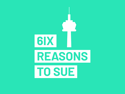 6ix Reasons Logo brand branding design environment green illustration logo toronto typography
