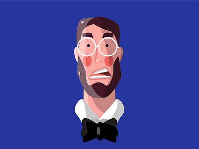 Character character design face glasses illustration man surprised