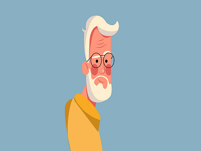 Old Man beard character design illustration man