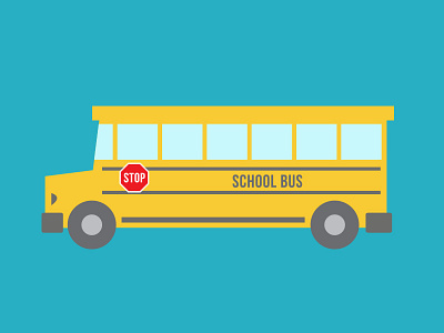School bus illustration bus education graphic illustration learning minimal school student vector yellow