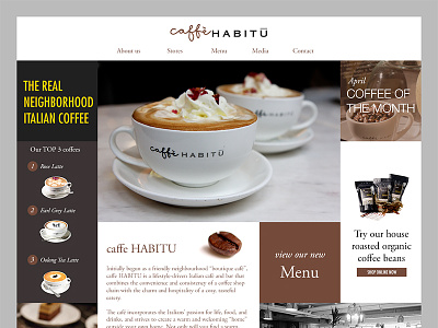 Cafe website concept cafe coffee concept grid homepage mockup quick ui ux web website