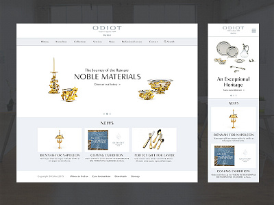Jewelry brand website mockup brand concept design jewelry layout mock mockup pitch responsive ui webpage website