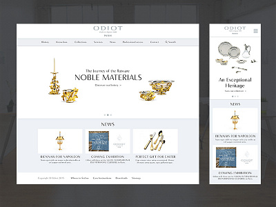 Jewelry brand website mockup