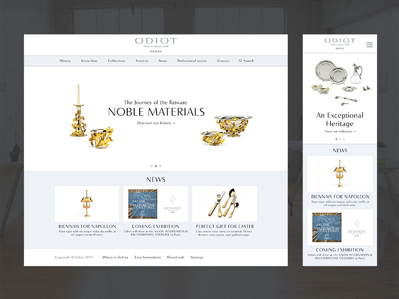 Jewelry brand website mockup by Ruth Tsang on Dribbble