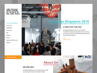 Art Stage Singapore Concept art artshow concept contemporary design landing minimal mockup ui web webdesign website