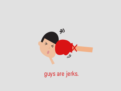 Guys are jerks boxing boy fight graphic guy hit illustration jerk man men vector