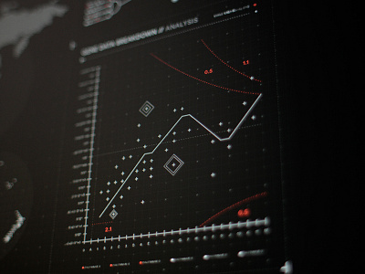 FUI dark film user interface fui graph graphic info interface red statistic user interface