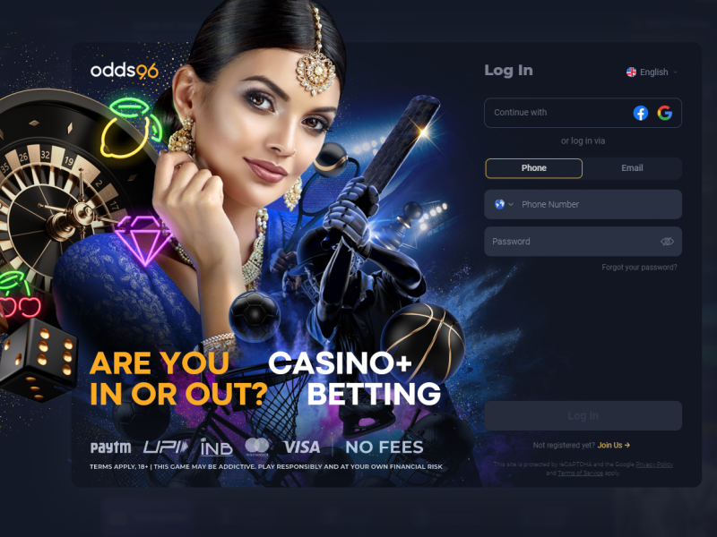 Odds96 login page by Freeger Digital on Dribbble