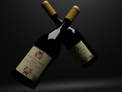 WINE BOTTLES 3d blender branding design graphic design logo motion graphics