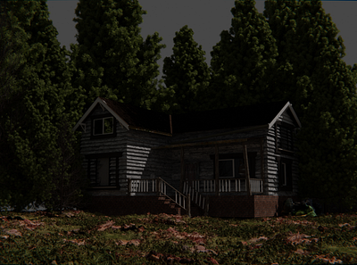 ABANDONED HOUSE 3d blender branding design graphic design logo motion graphics