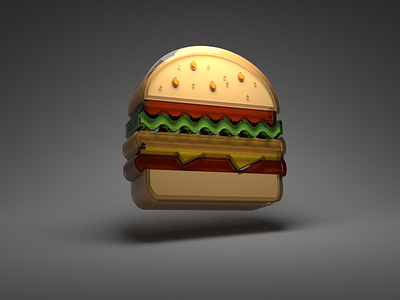 3D BURGER 3d blender branding design graphic design logo motion graphics