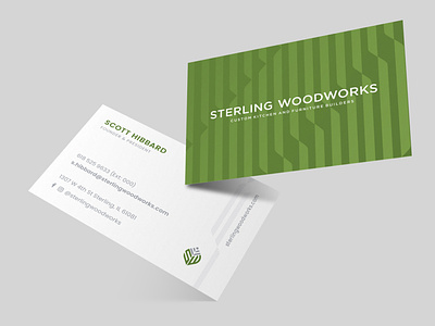 Sterling Woodworks Business Card Concept business card design pattern typograhy