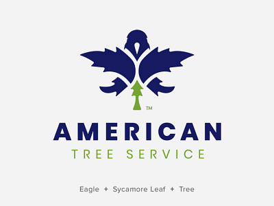 American Tree Service Logo branding design logo vector