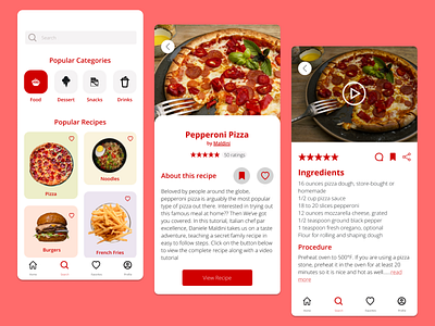Recipee Mobile App Concept