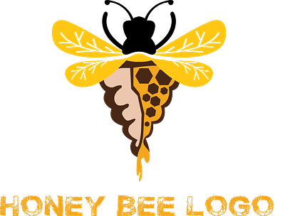 Honey Bee Logo branding design graphic design illustration logo motion graphics vector