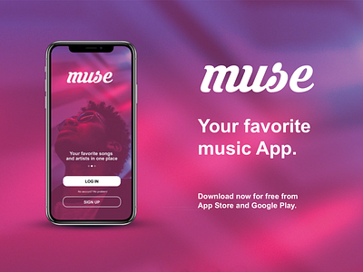 Muse - best music app app design ui ux