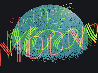 Weird Seeing You Here adobe photoshop graphic design moon