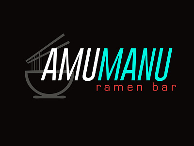 Amu Manu Ramen Bar Menu adobe photoshop graphic design menu design ramen bar