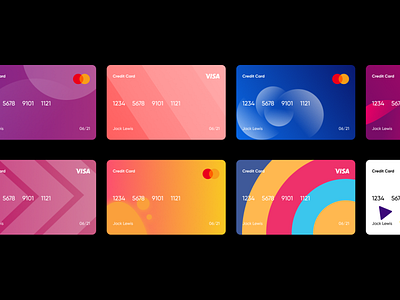 Examples for credit cards credit cards ui