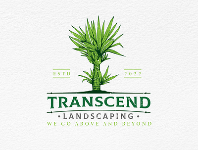 Vintage Logo Design artistic tree brand identity branding desert design emblem logo illustration landscaping logo plant yucca