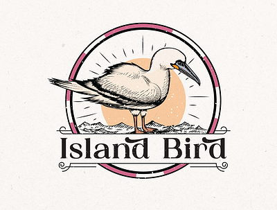 Island Bird Logo Design bird logo brand identity branding design emblem logo illustration island island bird lineart logo vintage