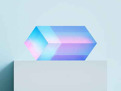 Stylized colored glass 3d b3d blender cycles illustration