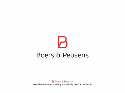 Boers & Peusens b logo minimalist modern p red simple