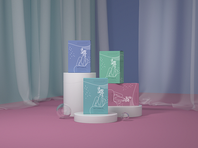 Beauty-Slimming-Tea-001 cinema 4d package design