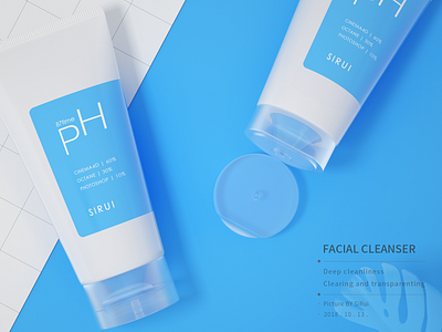 Facial Cleanser cinema 4d product design