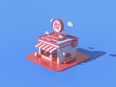 87time store - daytime cinema 4d
