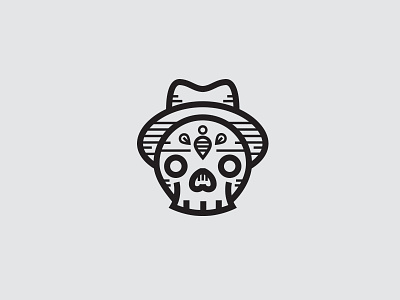 Bee Sugar Skull bee hat icon logo skull southwest sugarskull