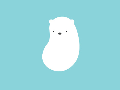 Beanimals - Polar Bean animals bear cute icon illustration logo minimal