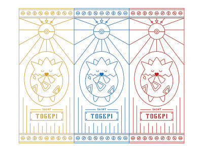 Togepi Prayer Candle Labels candle icon illustration lines packaging pokemon pokemon go togepi