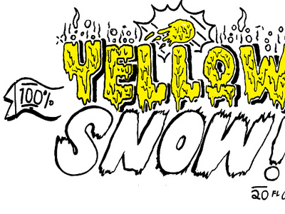 Yellow Snow lettering