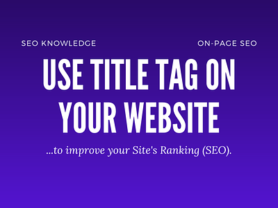 Title Tag is Important for SEO!
