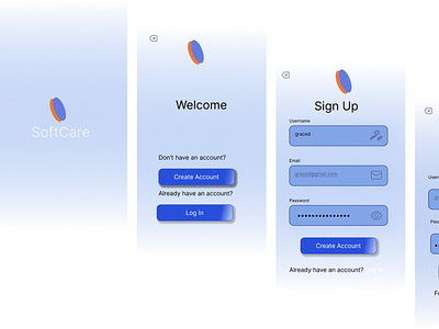 Sign Up page #DailyUI001 anih onyedikachi blue branding enugu tech hub graphic design grey launch screen log in logo sign in sign up tech4dev ui welcome page