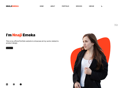 Today i designed a website portfolio anih onyedikachi blue design enugu tech hub graphic design logo portfolio ui