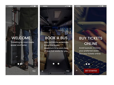 DailyUI#23 Designed an On-Boarding UI for a Passenger Bus