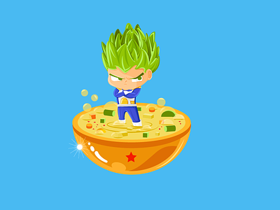 Vegeta-ble Soup | Super Sayans' Superfoods ball blue dbz dragon dragon ball z food funny sayan soup super vegeta vegetable
