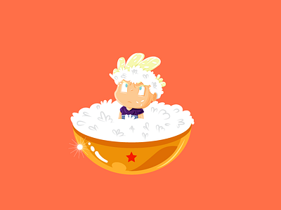 Rice n' Spice Gohan'd in hand | Super Sayans' Superfoods ball dbz dragon dragon ball z food funny gohan japan orange rice sayan super