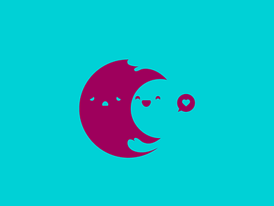 36 Days of Type - C 36 days of type c character cute illustration love moon negative space type typography vector