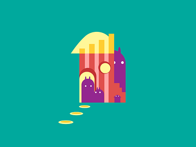 36 Days of Type - 1 1 36daysoftype character design house illustration lettering type typography vector